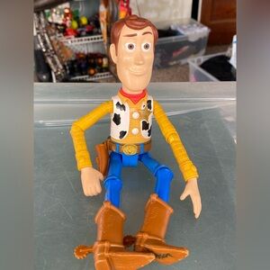 Disney Pixar Toy Story Sheriff Woody 9" Doll 4 Poseable Joints NO Hat (OC-4)